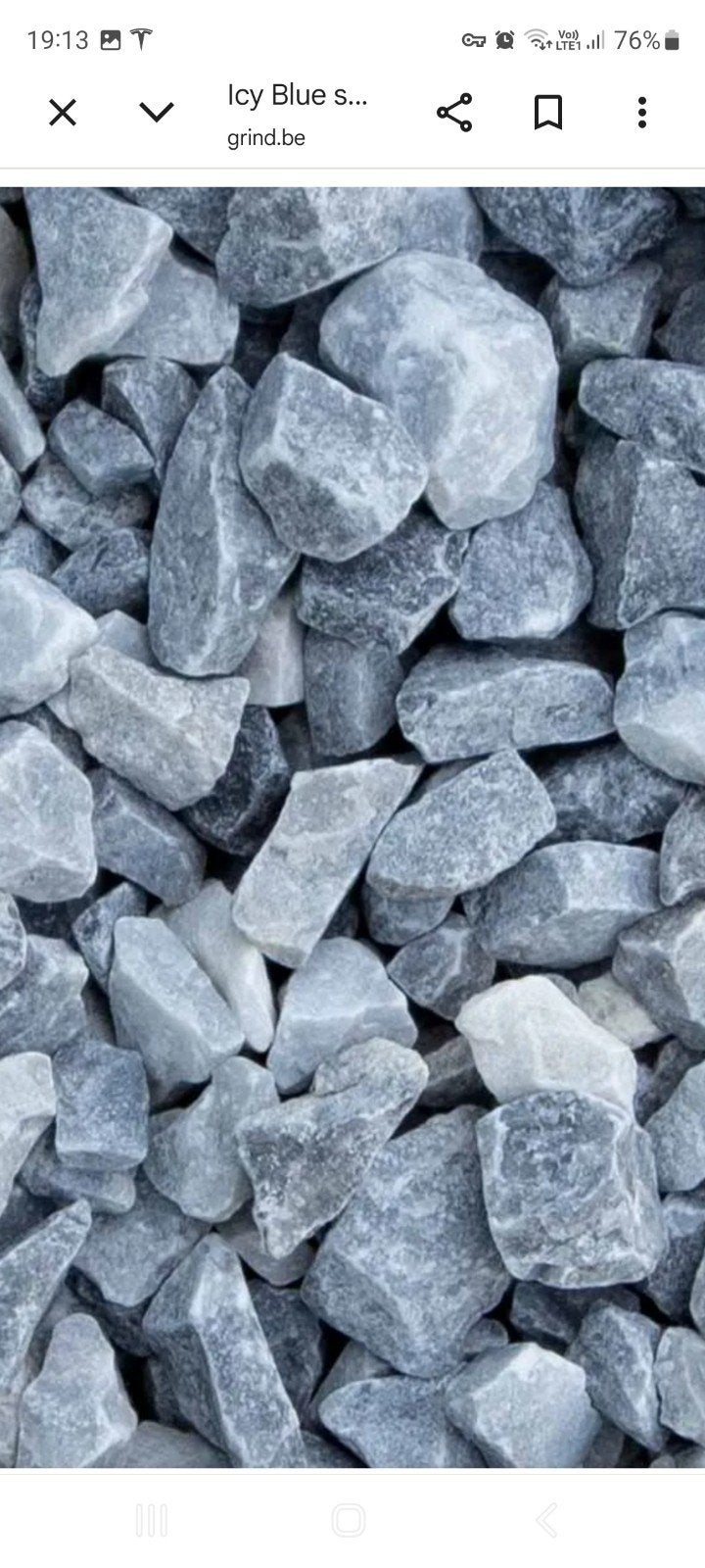kiezel ice blue, Ophalen