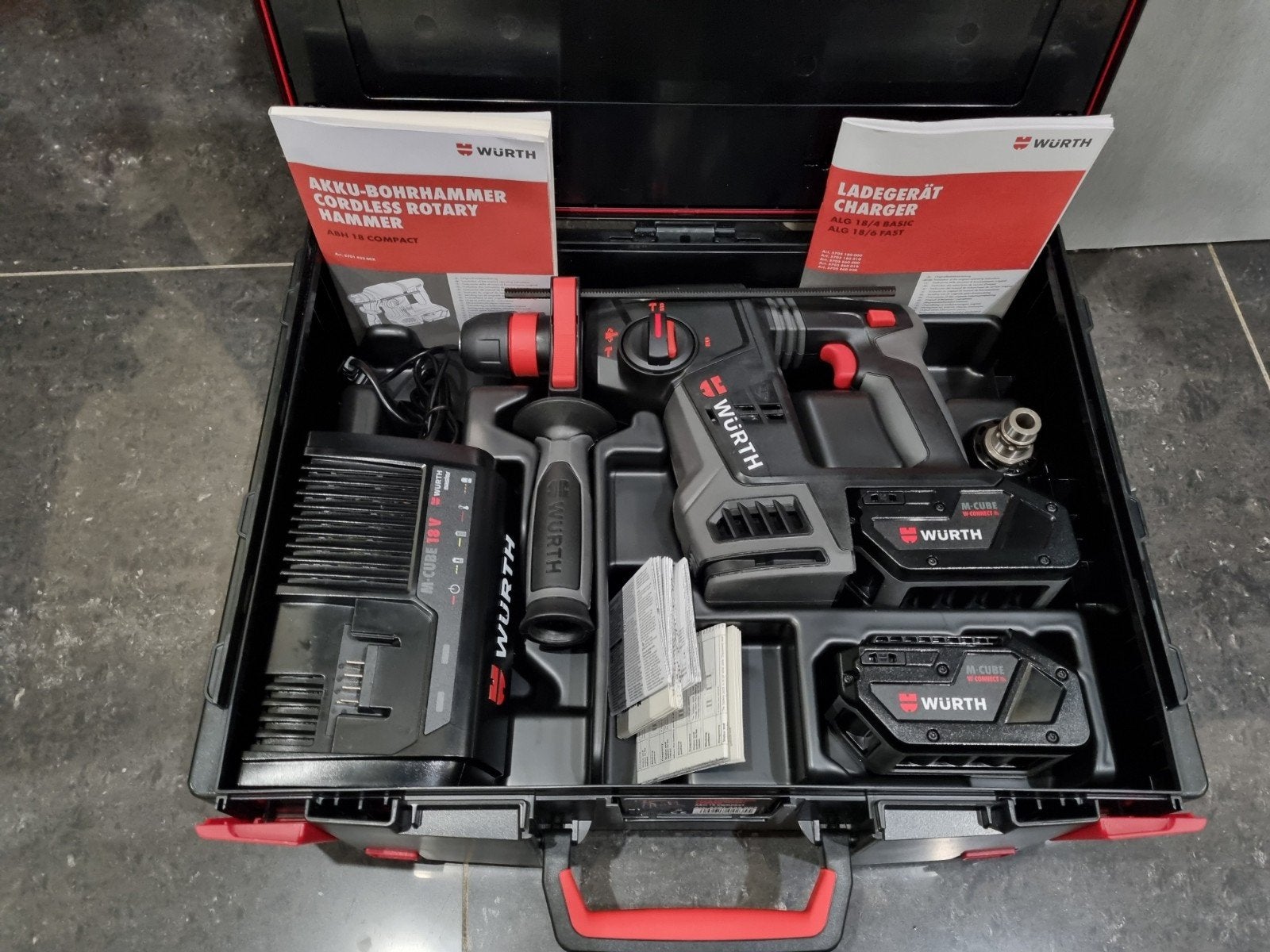 Marteau perforateur wurth + 2X Batterie +chargeur neuf + cof, Enlèvement, Neuf, Marteau, Ridgid