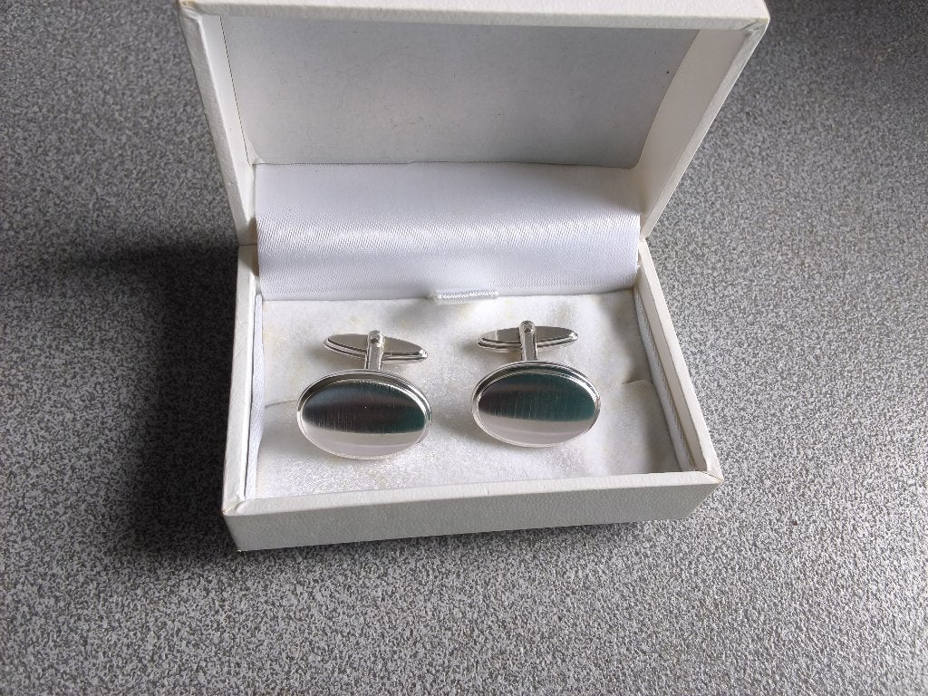 Paar zilveren manchetknopen., Handtassen en Accessoires, Ophalen of Verzenden, Zo goed als nieuw, Zilver