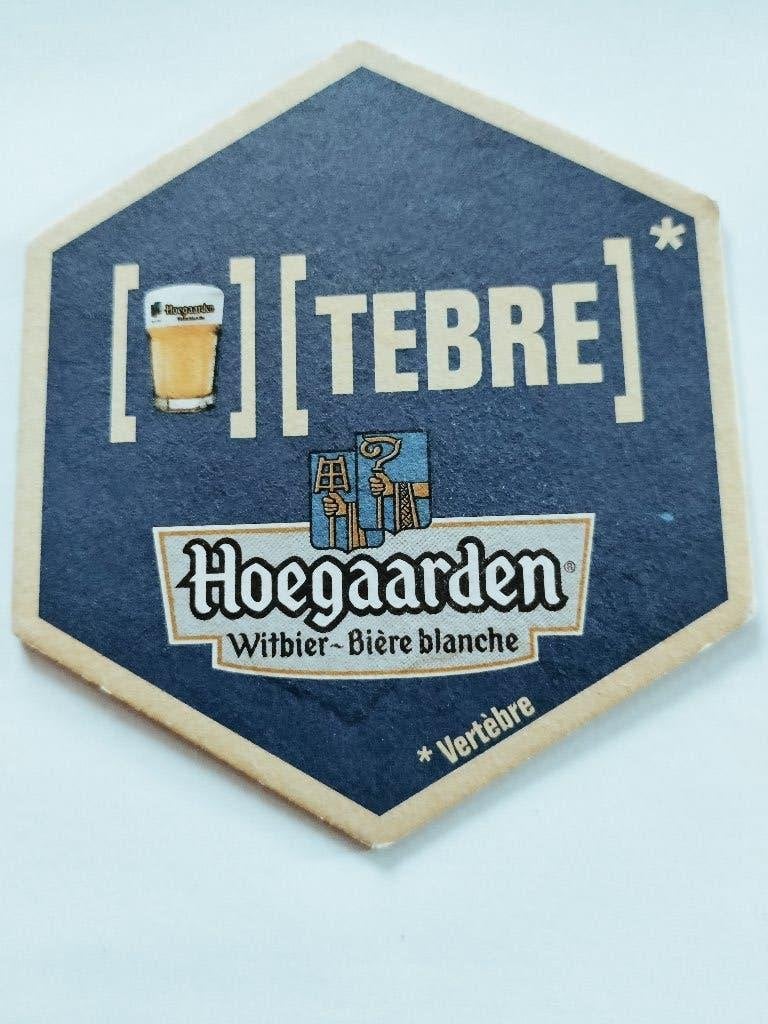 Bierviltje Hoegaarden R/V, Ophalen of Verzenden, Zo goed als nieuw, Viltje(s), Overige merken