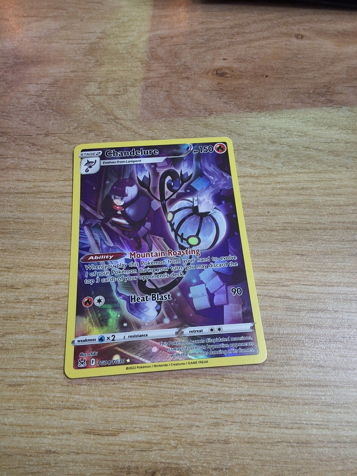 chandelure TG04/TG30, Ophalen