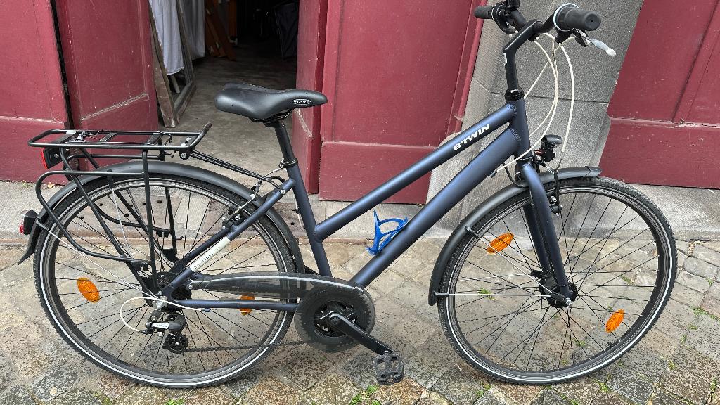 Velo Decathlon Hoprider 100, Vélos & Vélomoteurs, Vélos | Cruisers & Lowriders, Enlèvement, Comme neuf, Acier, Frein sur jante
