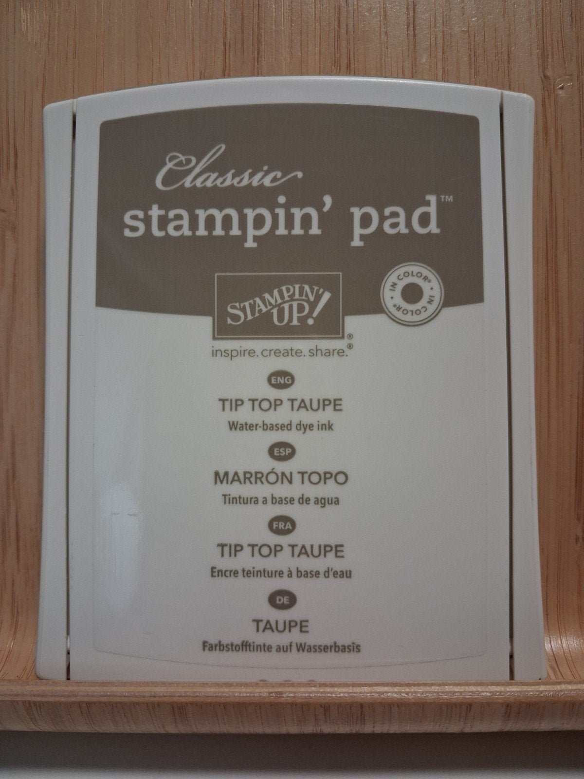 Stampin Up - inktflesje + stempelkussen Tip Top Taupe, Hobby en Vrije tijd, Stempelen, Ophalen