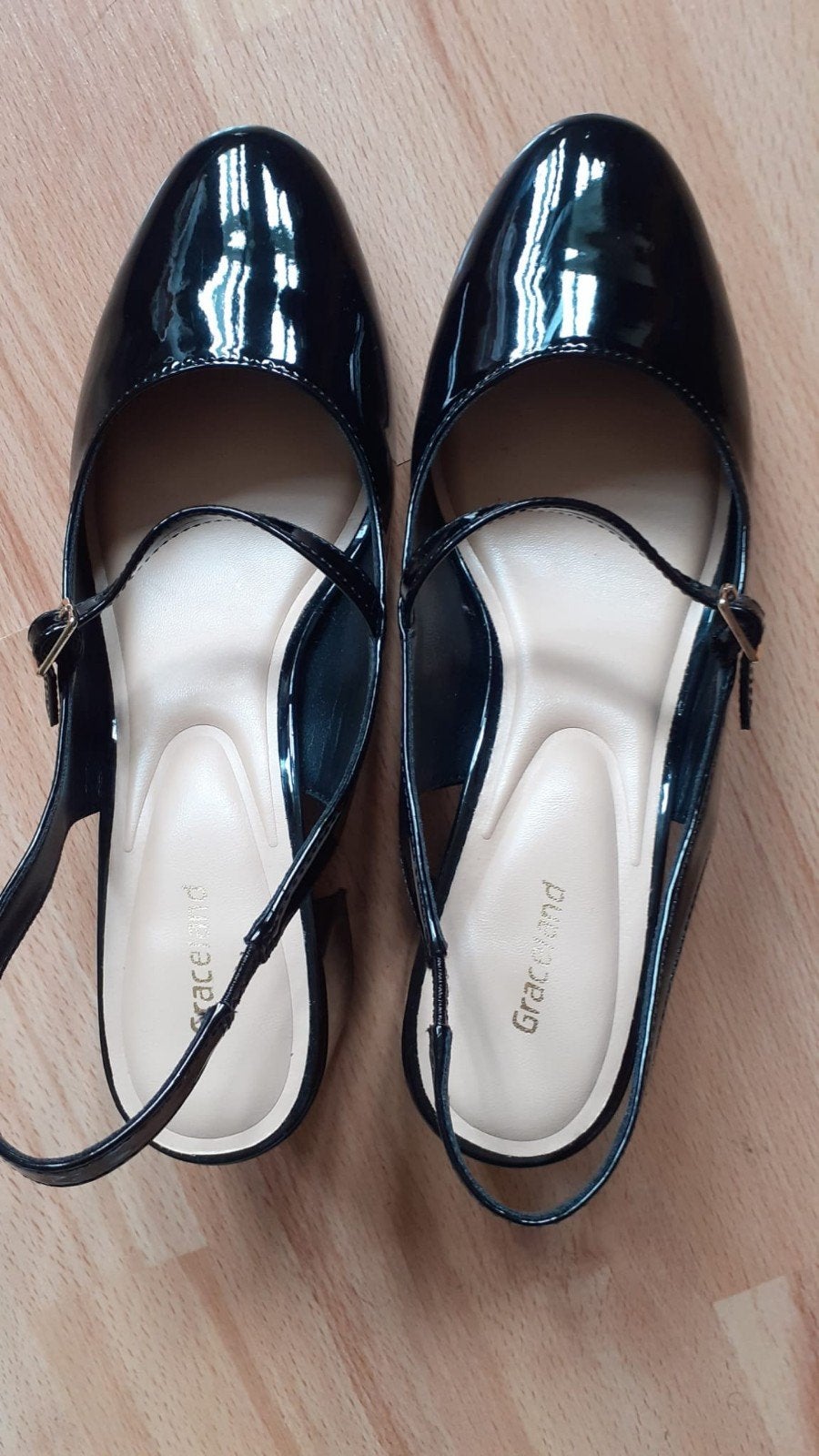 Nieuw! Zwarte lakschoenen P.39, Zwart, Nieuw, Sandalen of Muiltjes, Ophalen of Verzenden