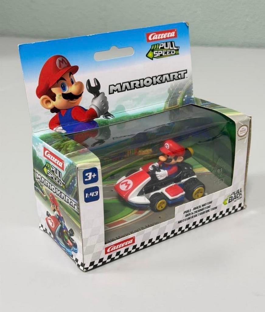 Carrera Mario Kart Pull Back Mario 1:43 voiture Nintendo, Enlèvement ou Envoi, Neuf