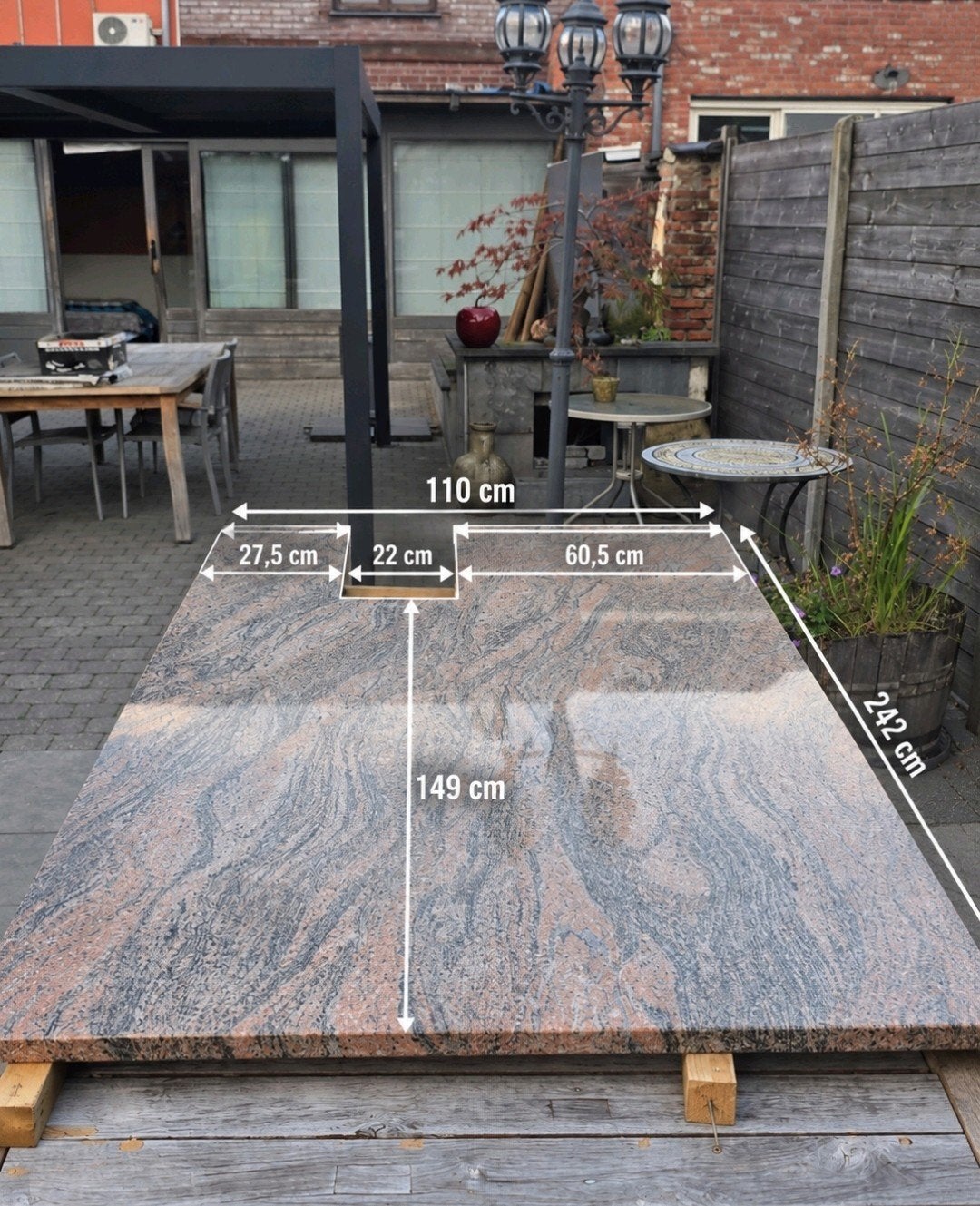 ‼️Massief Granieten Plaat (New Sagitarius / Multicolor), Tuin en Terras, Overkappingen, Ophalen