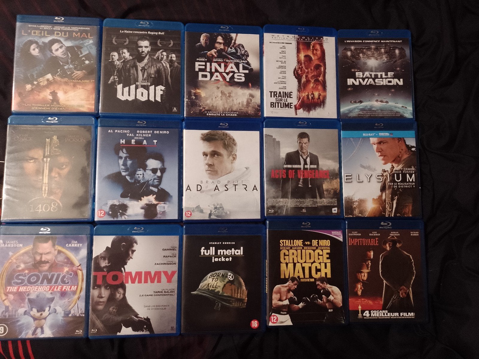 Te koop op DVD lot 70 Blu Ray E, Inclusief boekje, Film, Actie, Ophalen of Verzenden