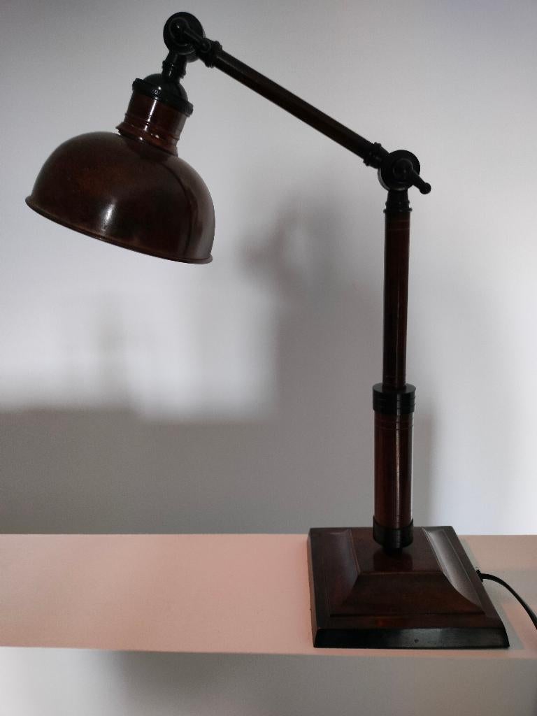 Landelijke bureaulamp, Ophalen, Gebruikt, Metaal, Minder dan 50 cm