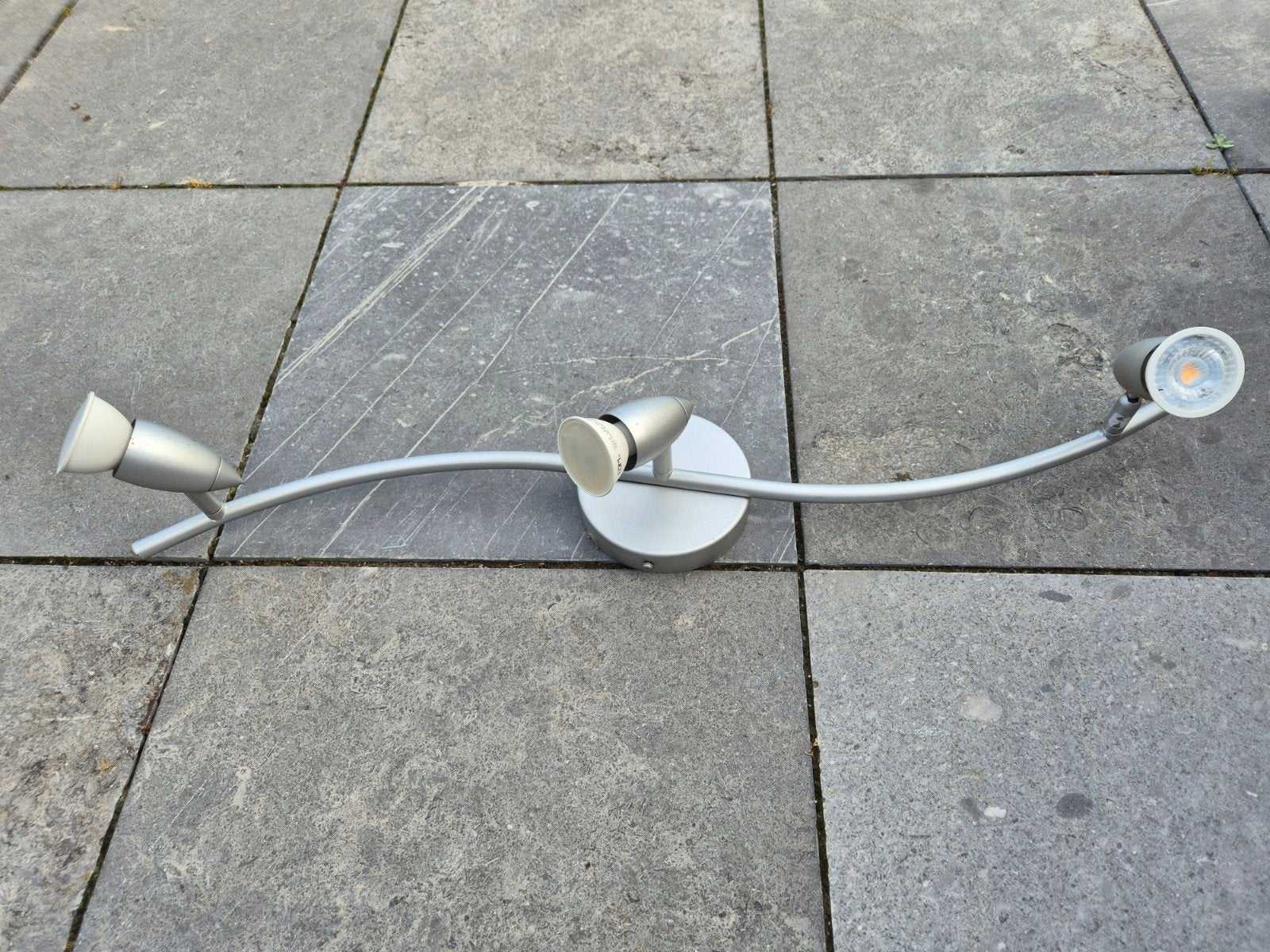 Plafond led spot met 3 lampen, Ophalen, Gebruikt, Metaal of Aluminium, Modern