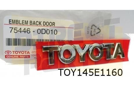 Toyota Yaris (P1) achterklepembleem tekst ''Toyota'' Origine, Neuf, -, -, Toyota