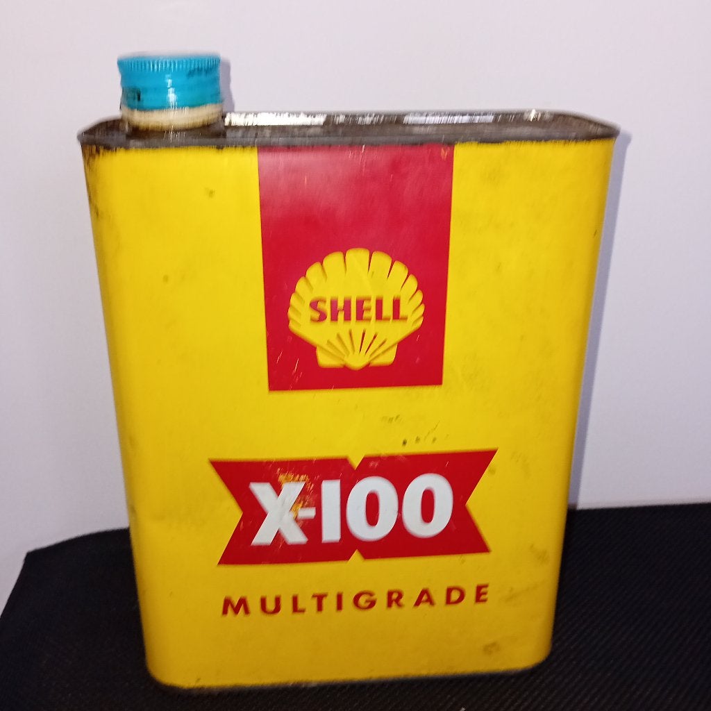 Bidon d'huile multigrade Vintage SHELL X100, Enlèvement ou Envoi, Comme neuf