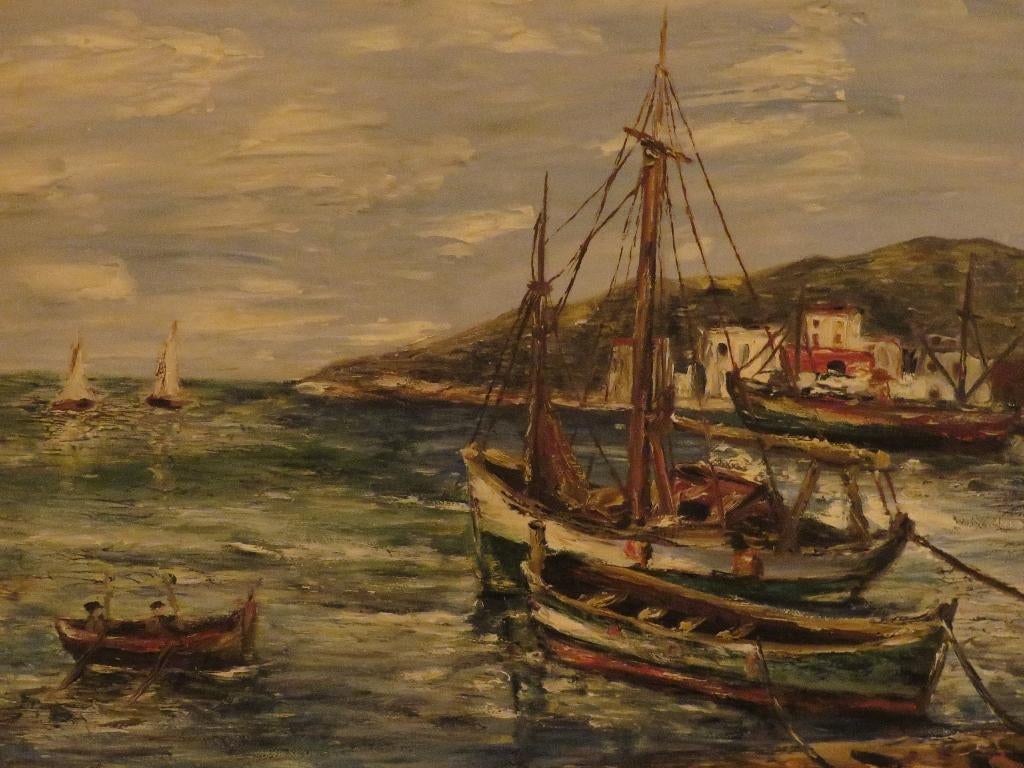 Schilderij oude haven, Ophalen, Schilderij