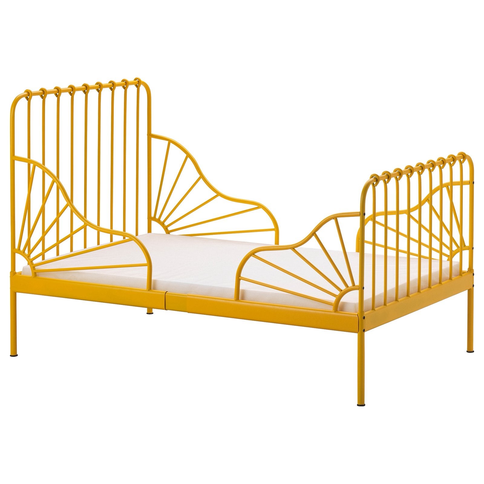 Meegroeibed MINNEN IKEA geel, Kinderen en Baby's, Ophalen, Zo goed als nieuw, Lattenbodem