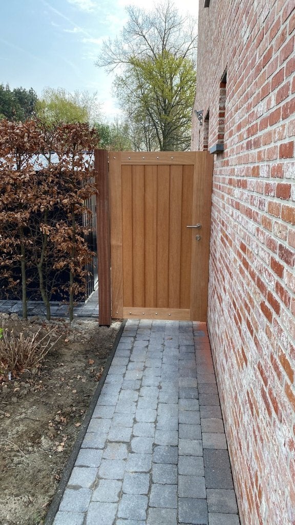 à vendre Afzelia Closure, Neuf, Enlèvement, Avec portail, Porte du jardin