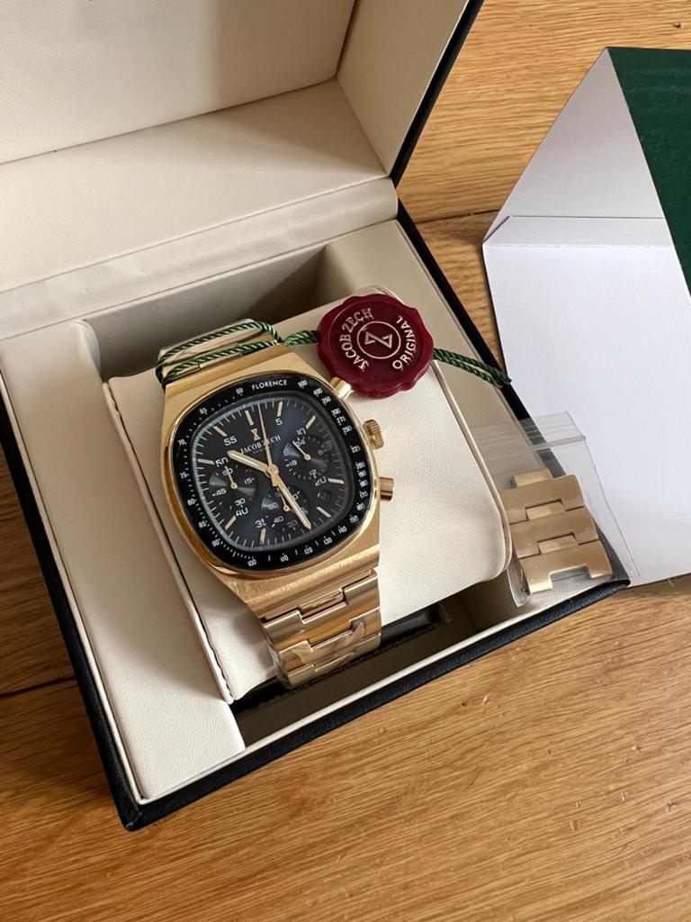 Jacob Zech Florence, Handtassen en Accessoires, Horloges | Heren, Nieuw, Staal, Ophalen