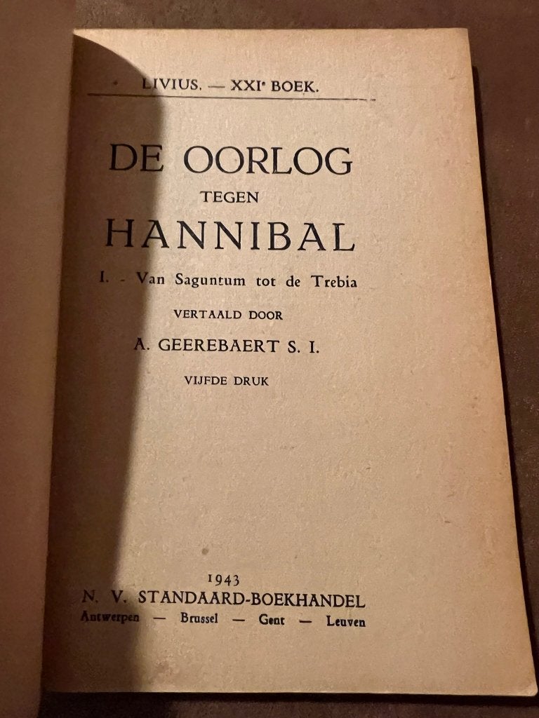 De oorlog tegen Hannibal - Livius XXIe boek : Van Saguntum t, Gelezen, België, Livius, Ophalen of Verzenden