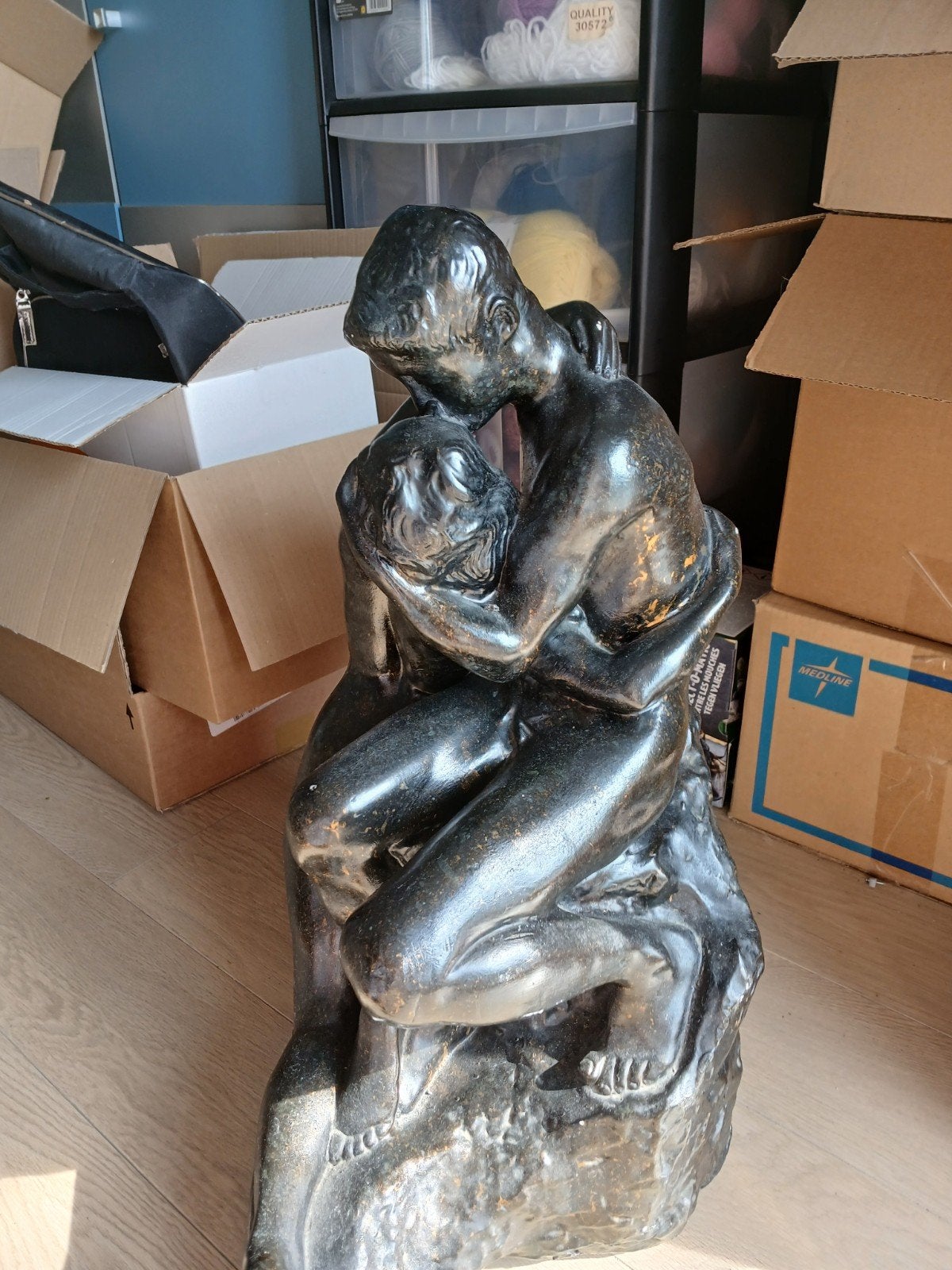 beeld koppel in steen, Tuin en Terras, Ophalen, Steen