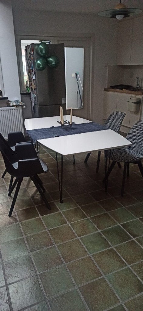Table ALTER EGO + 4 Chaises Design - Ensemble Salle à Manger, Maison & Meubles, Enlèvement, Métal