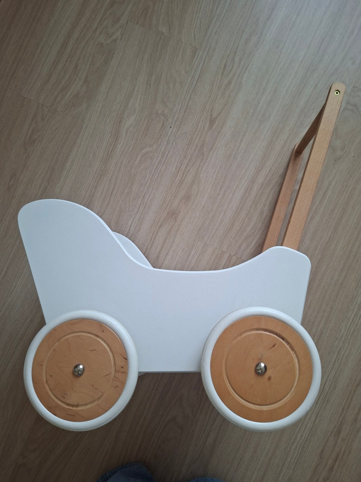 Mooie houten poppenwagen., Kinderen en Baby's, Speelgoed | Houten speelgoed, Ophalen, Gebruikt, Duw- of Trekspeelgoed