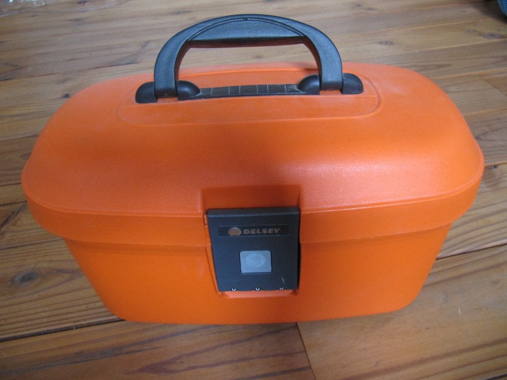 Retro oranje beautycase, Ophalen, Oranje