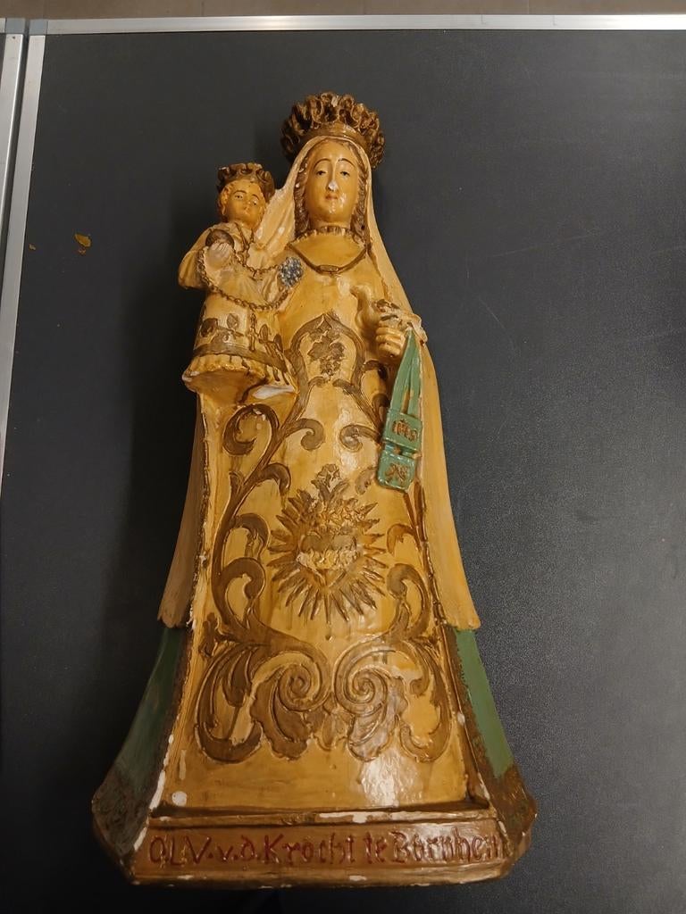 Beeld O.L.V. v.d.Krocht te Bornhem kalk, Enlèvement