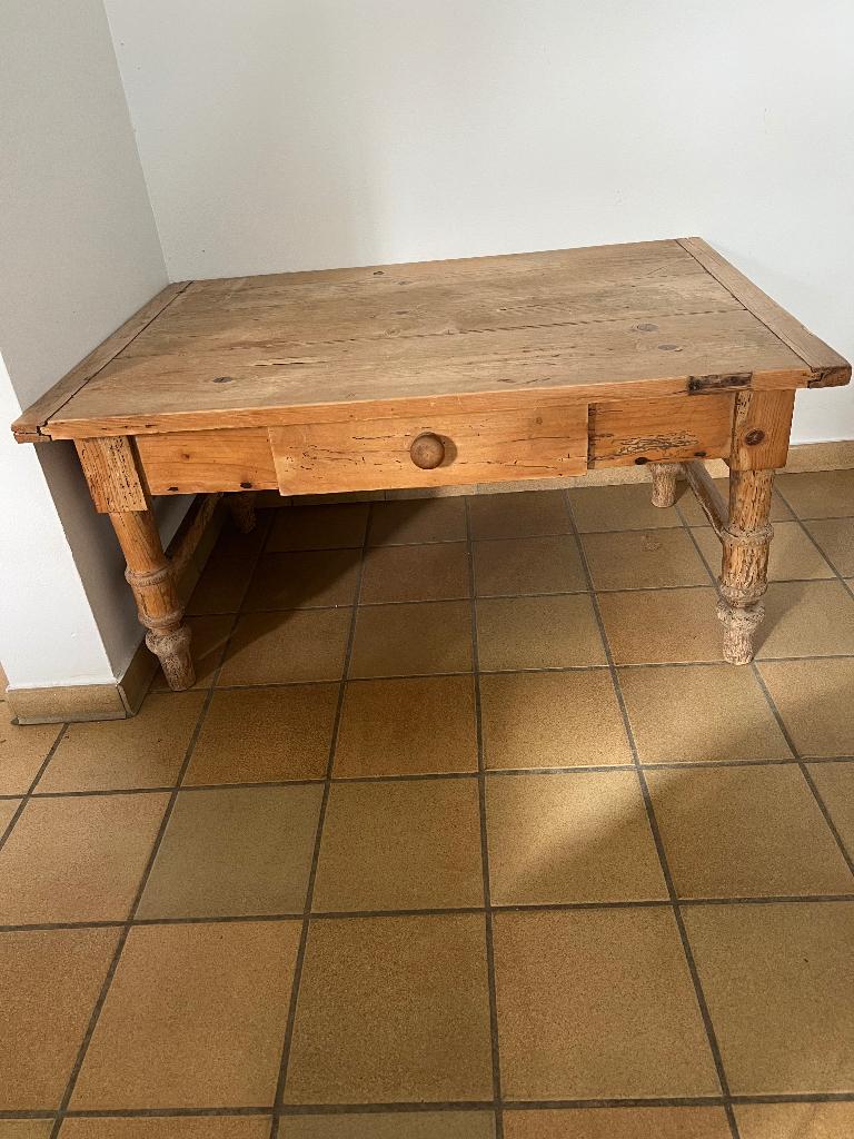 Bijzet tafel, Huis en Inrichting, Tafels | Bijzettafels, Ophalen, Gebruikt, Rechthoekig, Hout