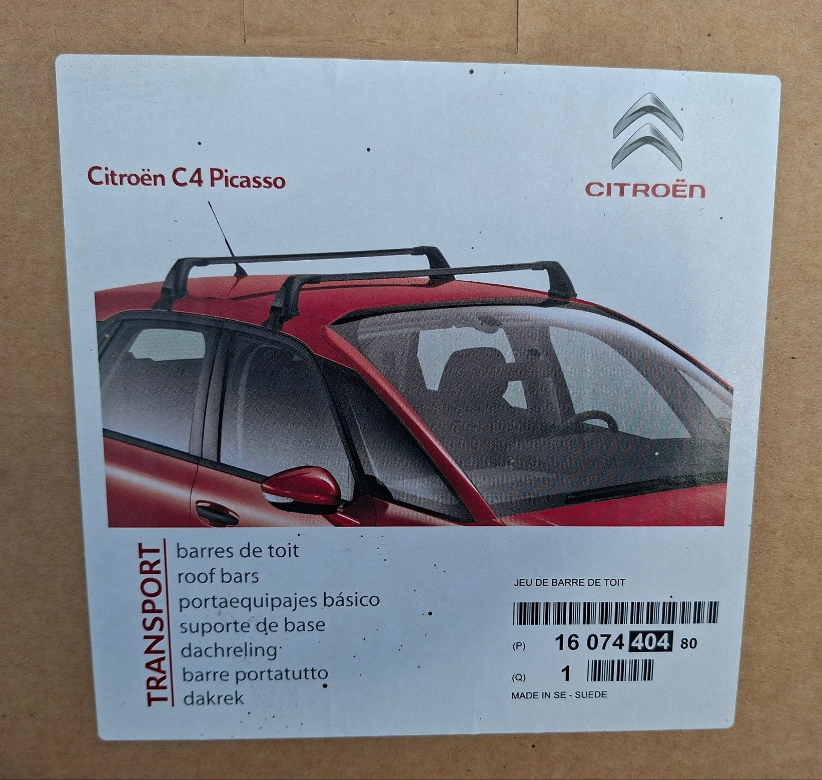 Barres de toit C4 Picasso, Enlèvement