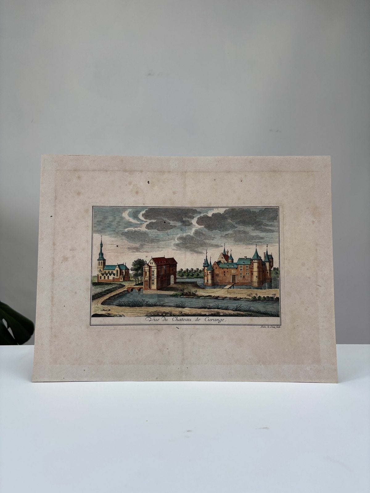 Gravure kasteel van Kuringen Hasselt, Enlèvement ou Envoi