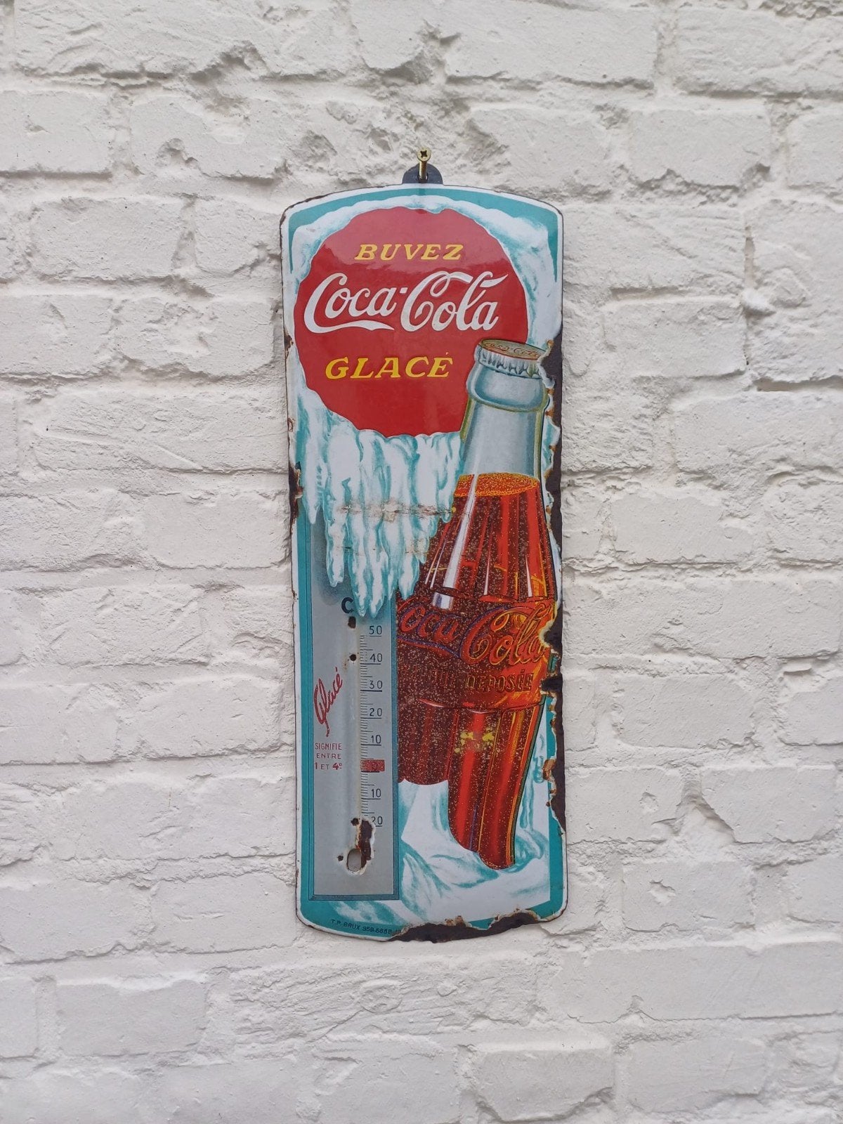 Reclamebord Coca Cola emaille, Verzamelen, Ophalen of Verzenden, Reclamebord