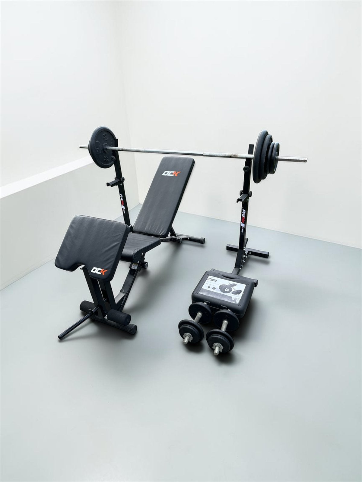 Fitness bank en dumbell’s, Sport en Fitness, Ophalen, Zo goed als nieuw, Benen, Fitnessbank
