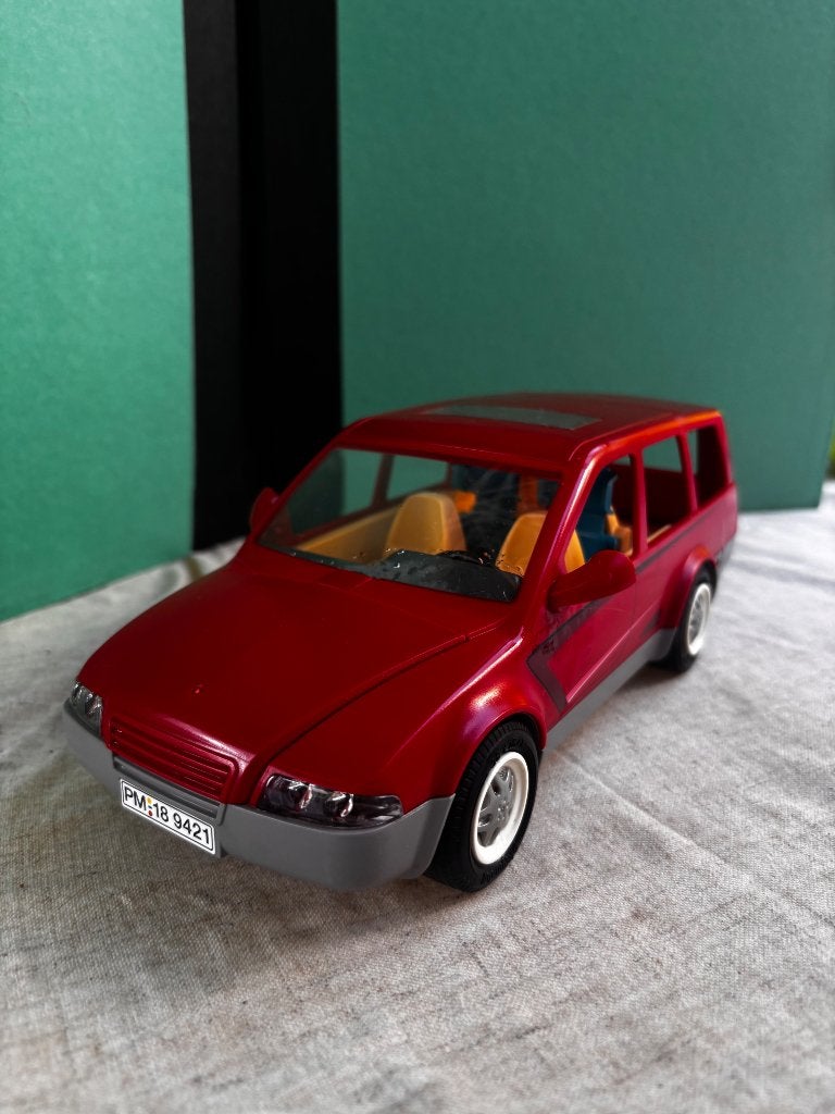 Playmobil Gezinsauto met autostoelen – compleet gezin, Ophalen of Verzenden, Zo goed als nieuw, Complete set, Voertuig