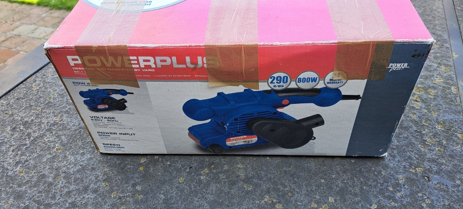 Powerplus, Verzenden, Gebruikt, 600 tot 1200 watt, Bandschuurmachine