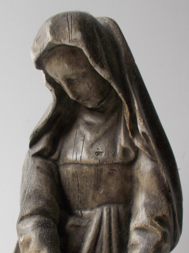 Antiek Mariabeeld in haar nis 17th eeuw, Ophalen