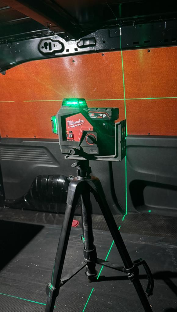 Milwaukee M12 Laser + LLD50 Detector + Houder, Ophalen, Gebruikt