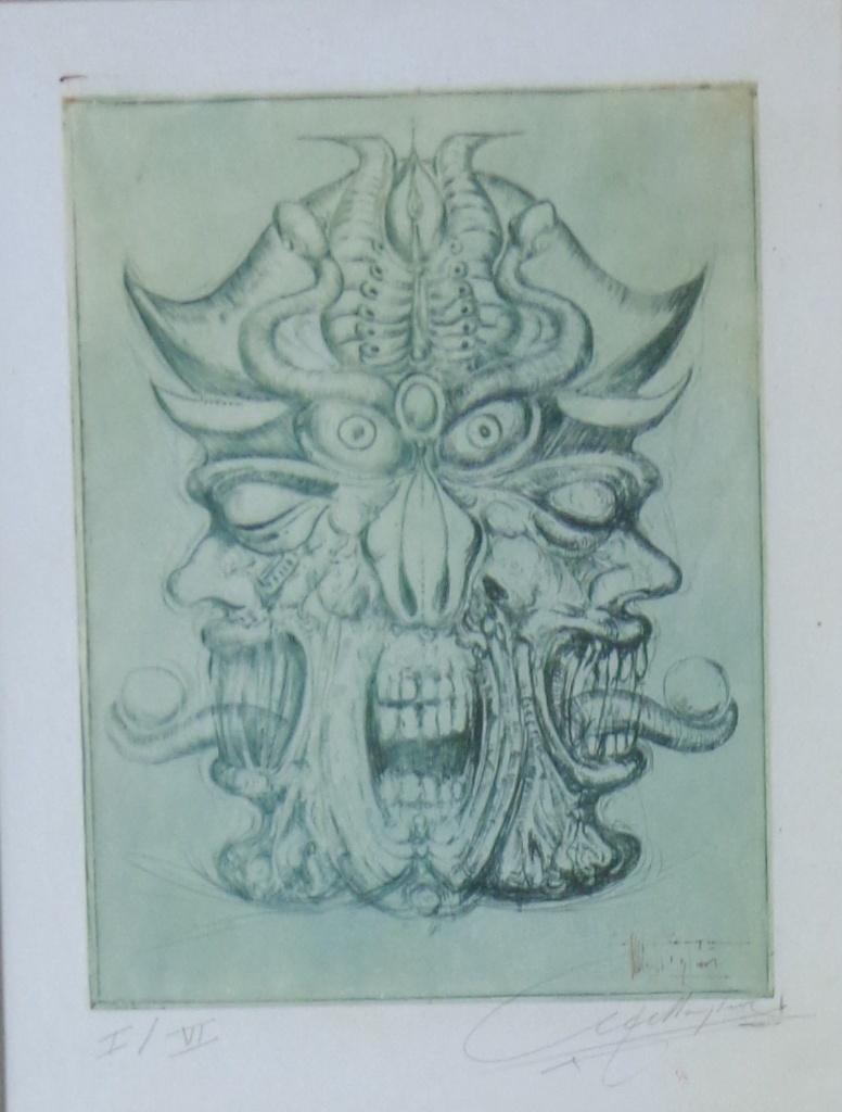 ROGER VAN BELLEGHEM / MONSTERS / KLEURETS / 49x41cm / KADER, Enlèvement ou Envoi