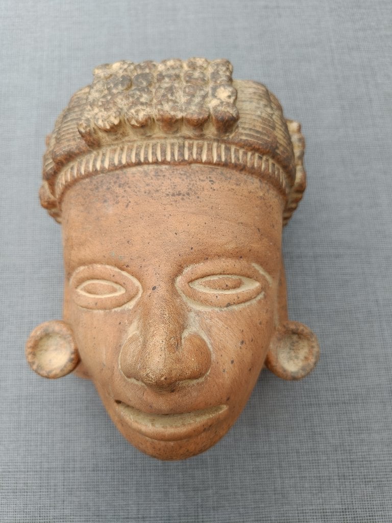 Zeer oud terracotta beeldje. Zuid Amerika. Hoogte: 19,50cm., Ophalen of Verzenden, Gebruikt, Overige typen
