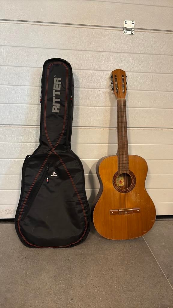 Gitaar + gitaarzak, Ophalen, Gebruikt, Klassieke of Spaanse gitaar