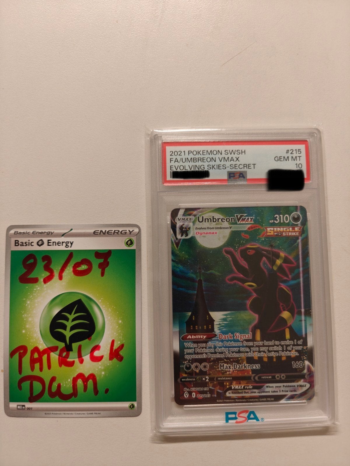 Pokemon psa 10 evolving sky umbreon 215, Ophalen