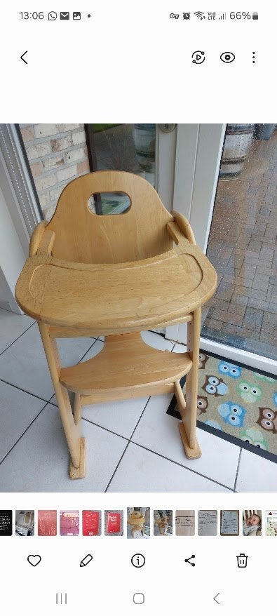 Kinderstoel  TIAMO WOOD COLLECTION, Kinderen en Baby's, Ophalen, Gebruikt, Gordel(s)