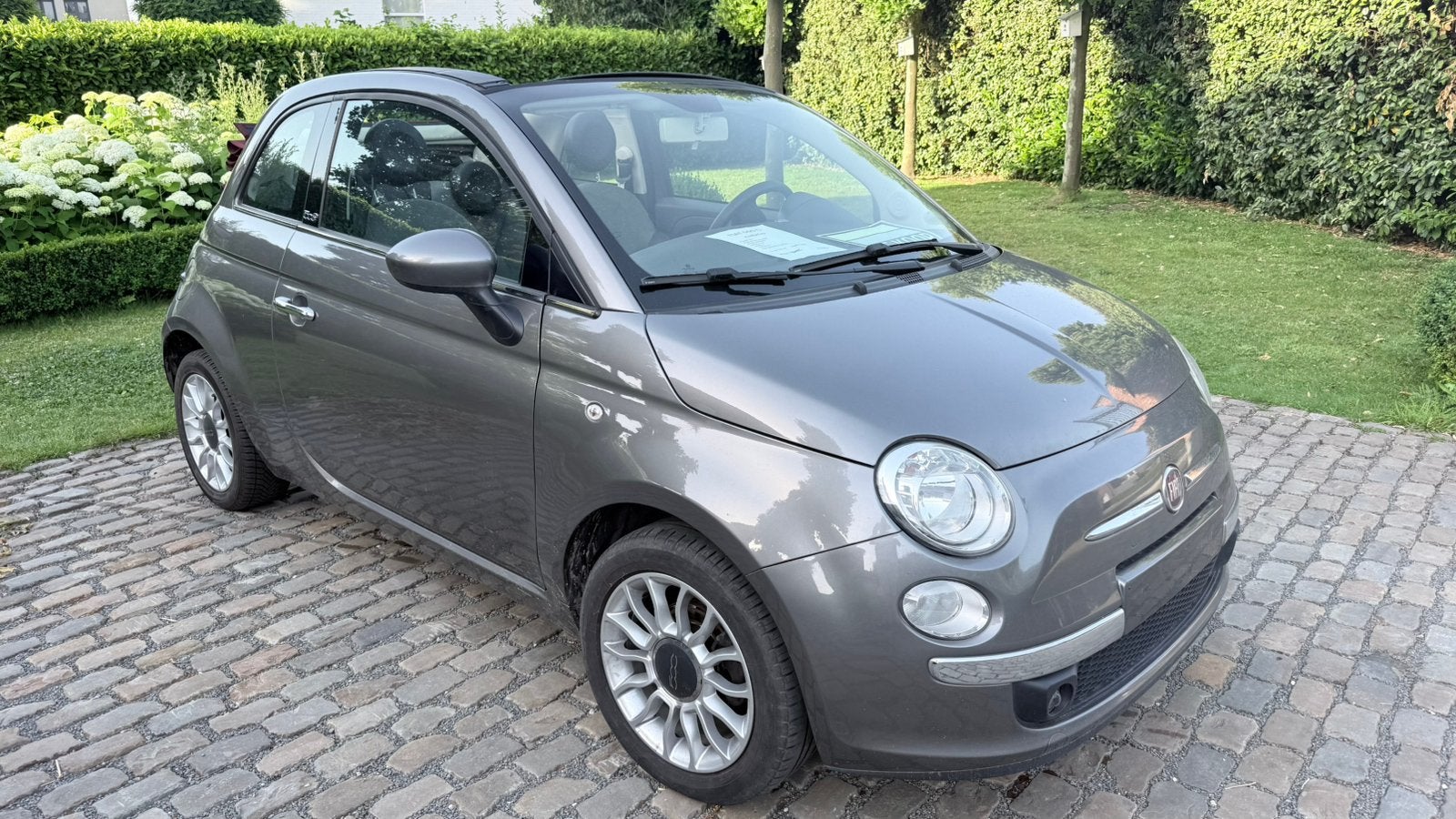 Fiat 500 cabriolet - volledig in orde - instapklaar, Auto's, Bluetooth, Cabriolet, Particulier, Te koop