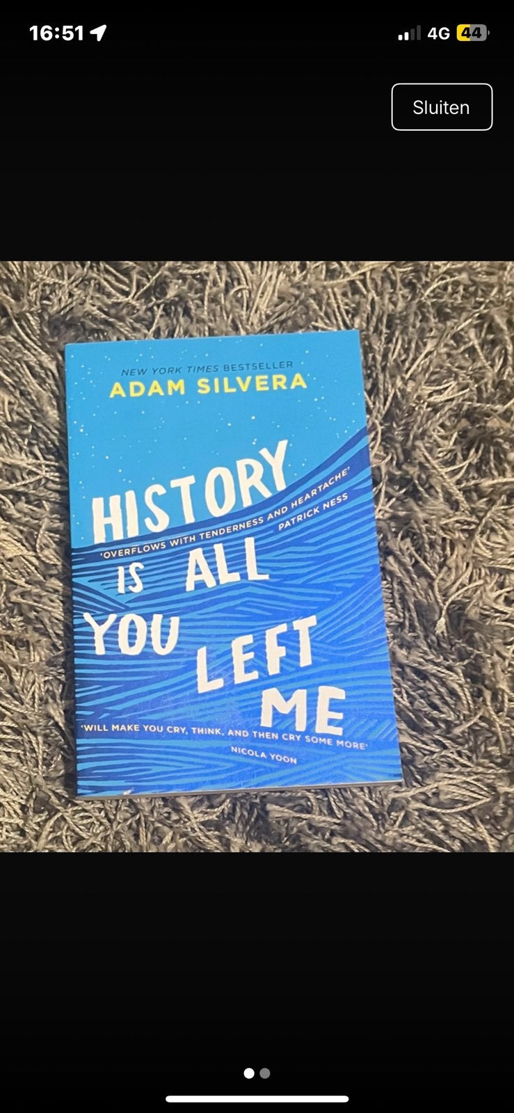 Boek: history is all you left me - engelstalig, Verzenden, Nieuw, België