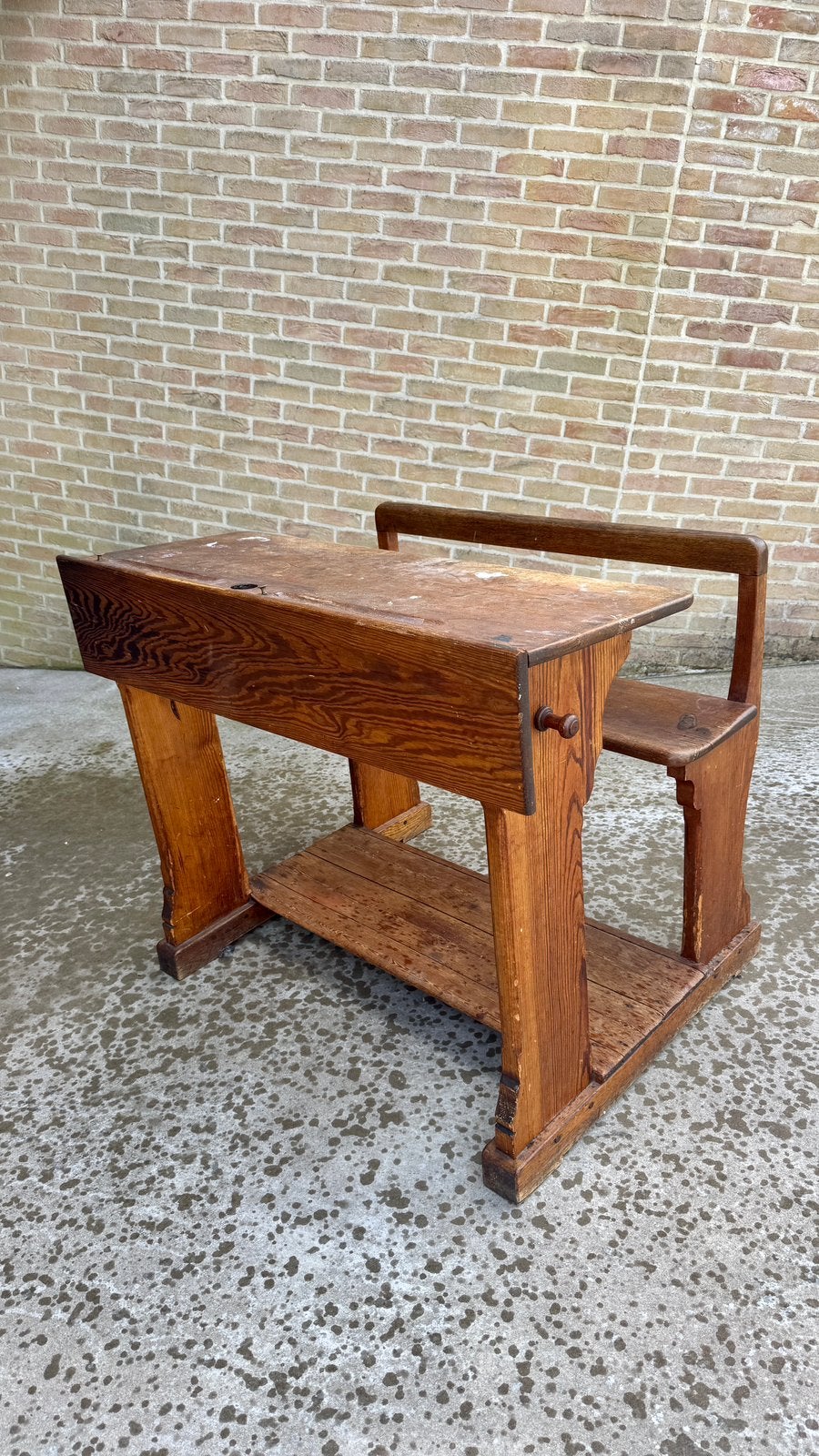 Antieke lessenaar schoolbank, Ophalen