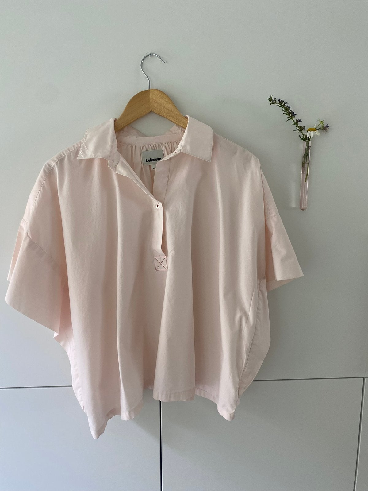 Cairn short sleeve shirt Bellerose S/M, Ophalen, Zo goed als nieuw, Maat 38/40 (M), Roze