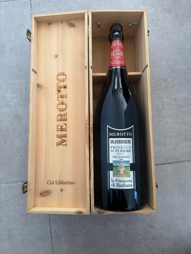 Speciale editie Jeroboam 3 liter Prosecco Superiore 2014, Collections, Vins, Neuf, Autres types, Italie, Pleine, Enlèvement