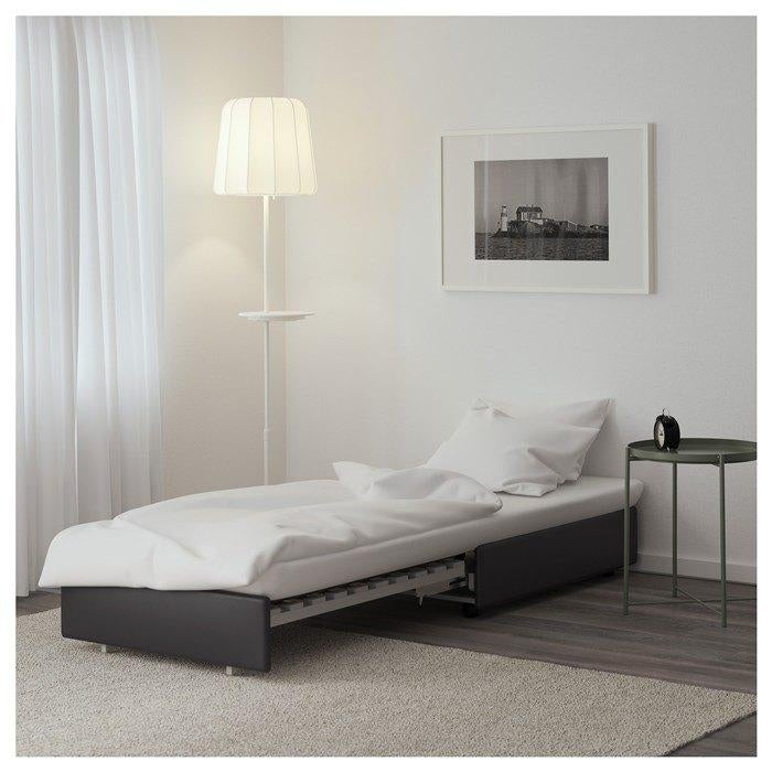 Vallentuna uitschuifbaar zetel/bed - Nieuwe hoes!, Huis en Inrichting, Ophalen, Gebruikt, Eenpersoons, Zwart