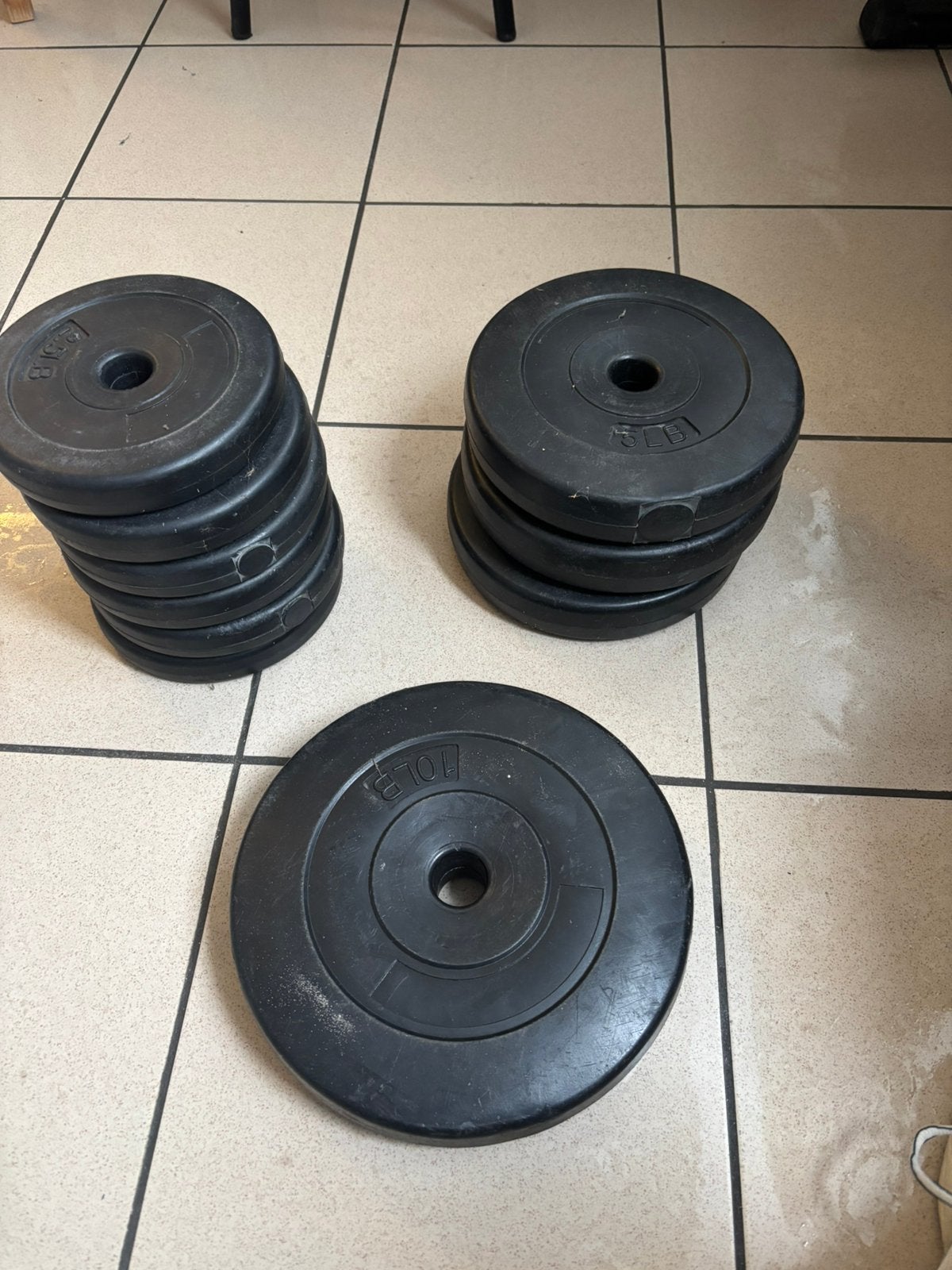 Kit de musculation : Barre droite chromée 1m55 17kg disques, Sports & Fitness, Enlèvement, Utilisé
