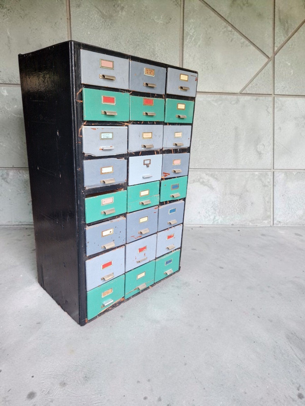 Authentieke apothekerskast ladekast, Ophalen, Eikenhout