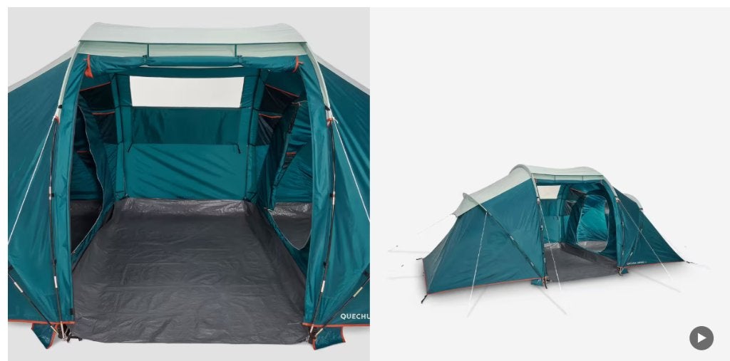 Kampeertent 4 personen - Zo goed als nieuw, Ophalen, Zo goed als nieuw, Tot en met 4