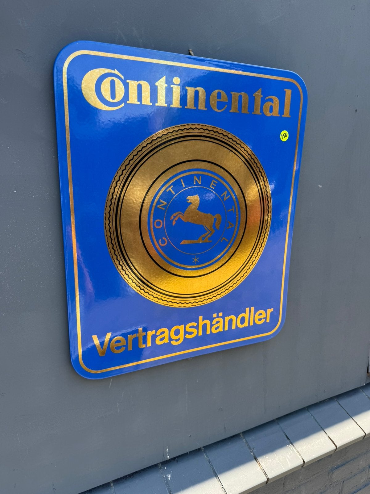 Panneau d'affichage émaillé pour pneus Continental, Enlèvement ou Envoi, Utilisé, Panneau publicitaire