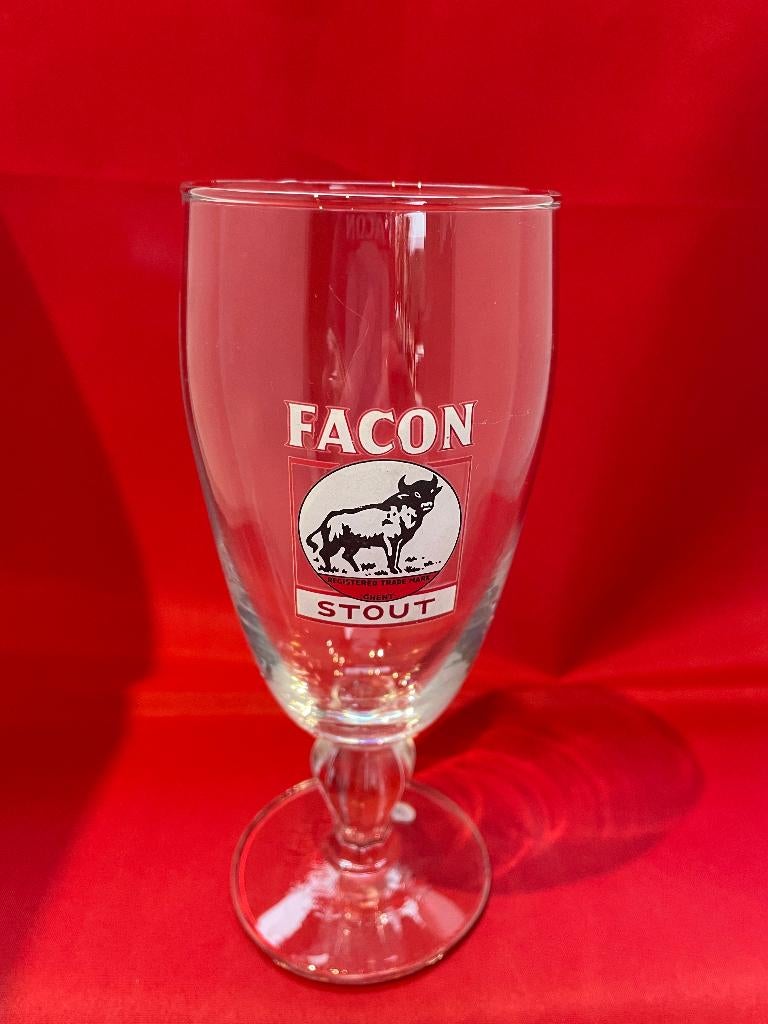 bierglas Facon Stout, Ophalen of Verzenden, Gebruikt, Bierglas